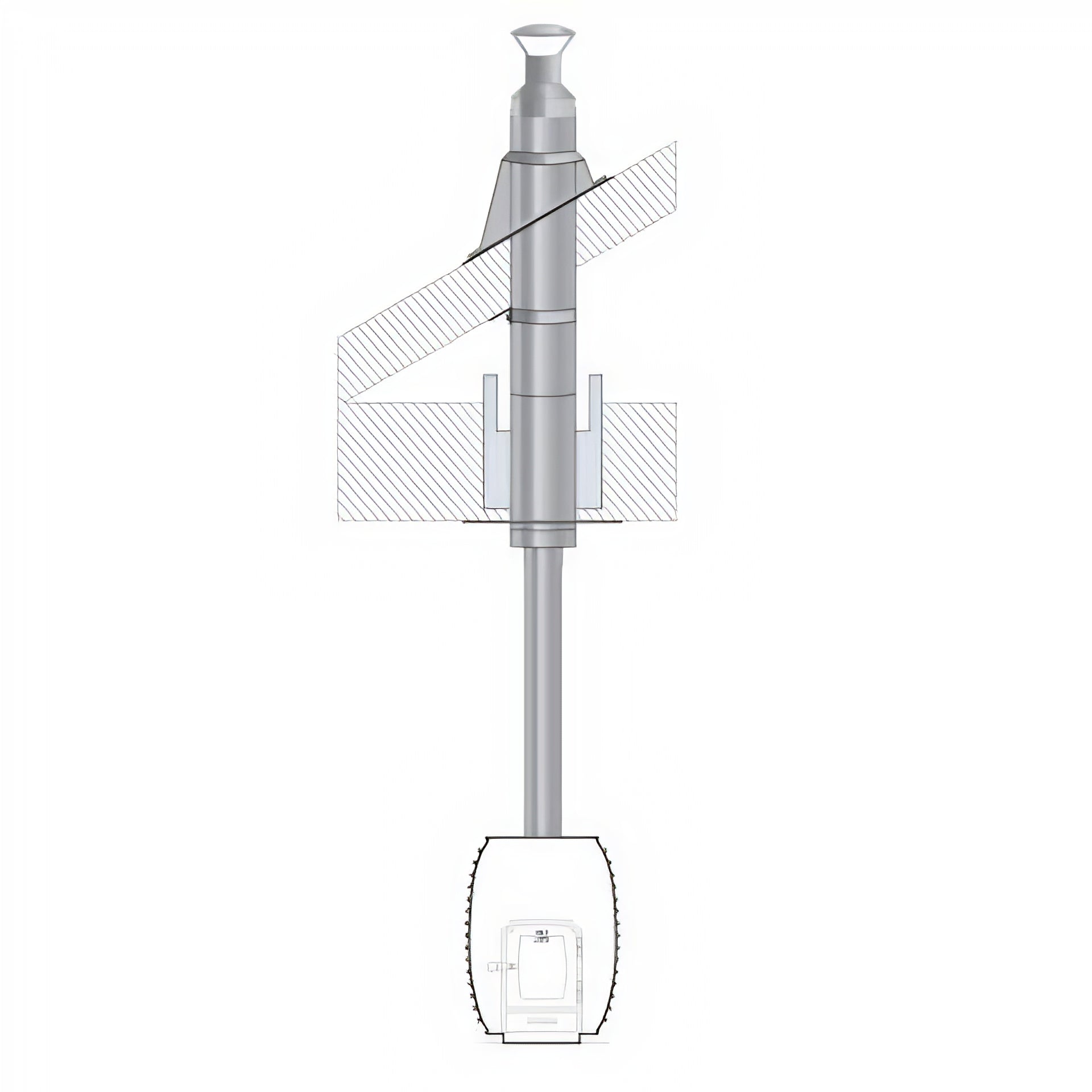 HUUM Thru-Ceiling Sauna Wood Stove Chimney Kit