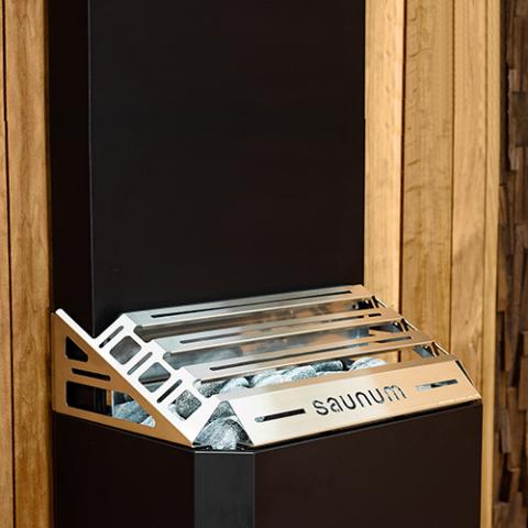 Saunum AIR 7 black WiFi Sauna Heater Package